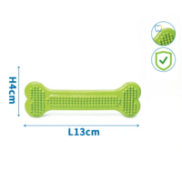 Nobleza dentálna hračka kosť s výstupkami 13 x 4 cm zelená